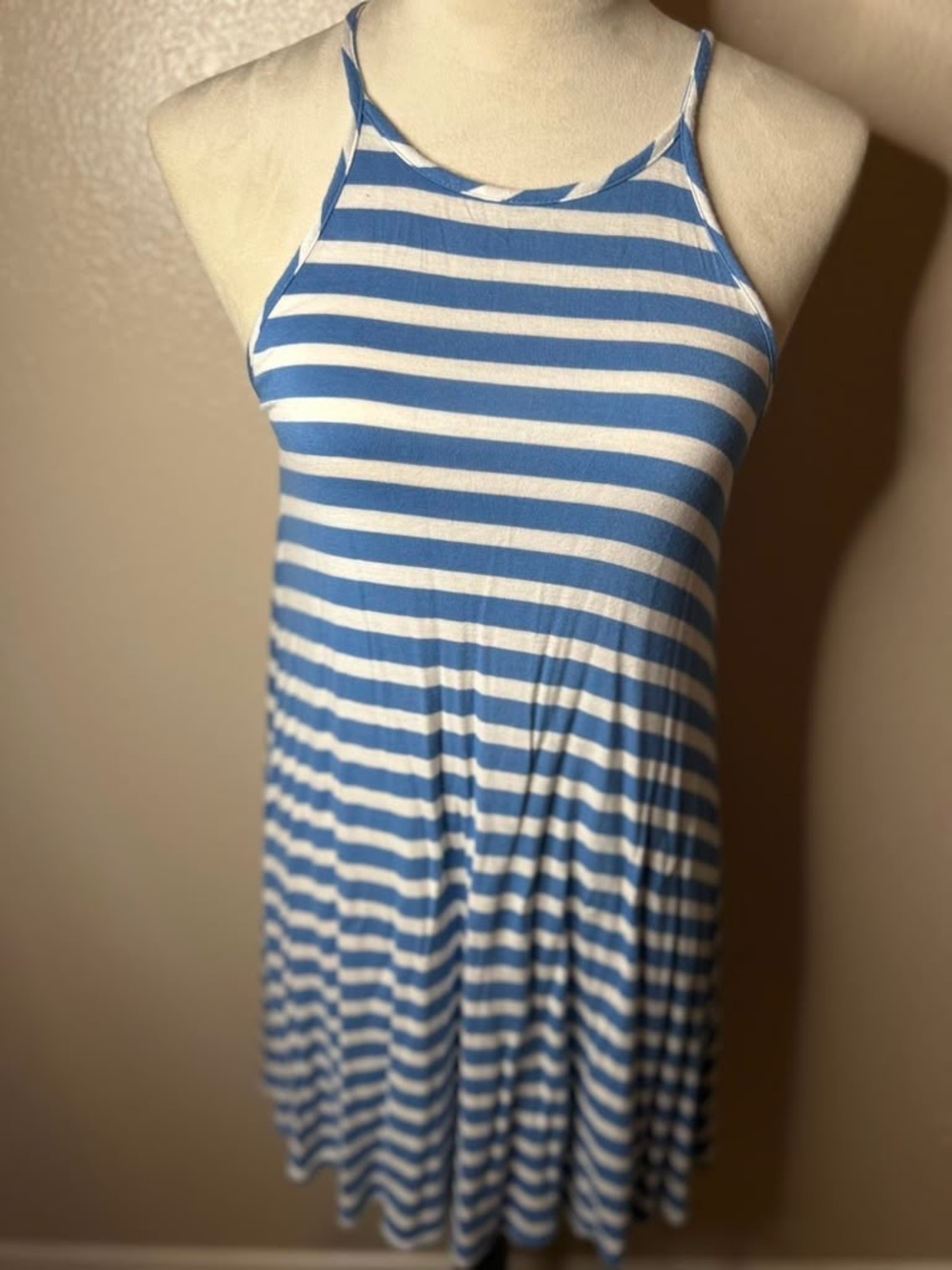 Blue and White Striped Sundress Size Small - Picture 8 of 12